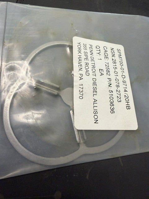 DETROIT DIESEL BREATHER RETAINER 5103636, 8AX62, 2815-01-078-2723 NOS