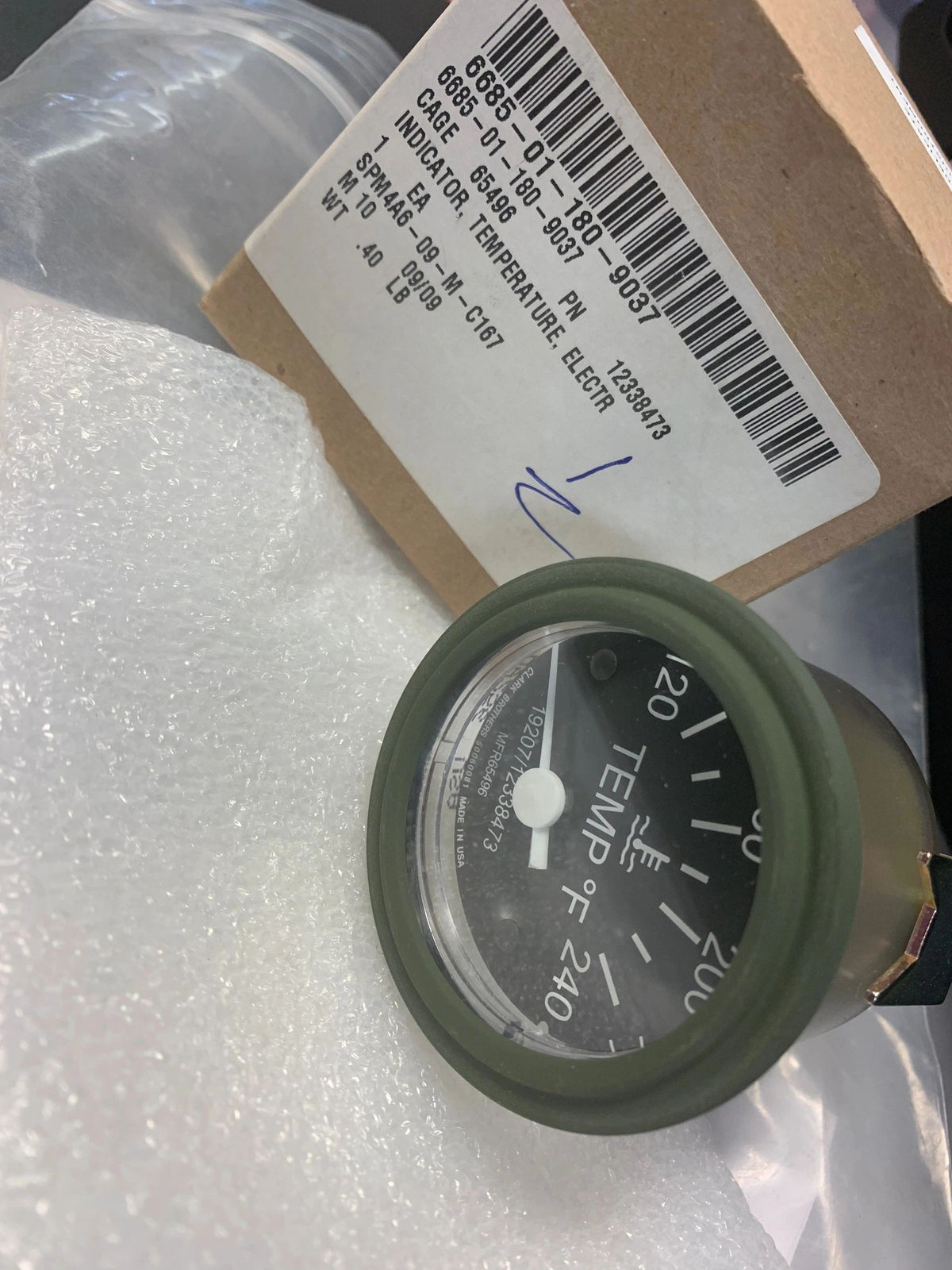 M998 TEMPERATURE INDICATOR GAGE 12338473, 6685-01-180-9037 NOS