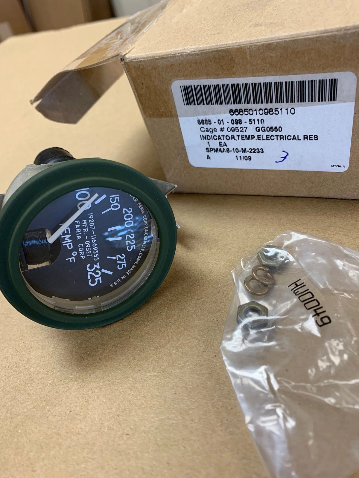 5 TON PRESSURE GAGE 11669355, GG-0550, 6685-01-098-5110 NOS
