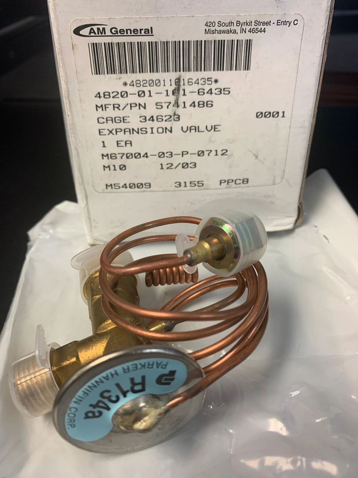 M998 VALVE EXPANSION 5741486, 4820-01-161-6435 NOS