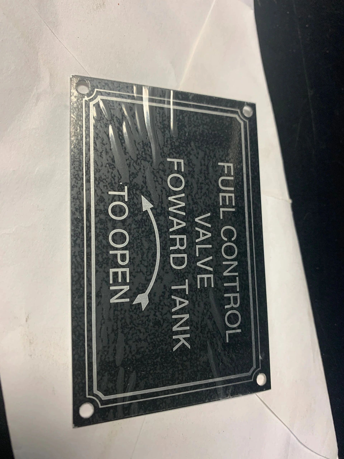 INSTRUCTION PLATE 10894400, 9905-00-615-8822 NOS