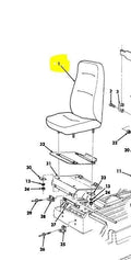 M998 COMMANDERS PASSENGER SEAT OR REAR 12446712-2, 2540-01-381-8392 NOS