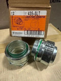 2 BRIDGEPORT LIQUID TIGHT CONNECTORS 435-SLT NEW
