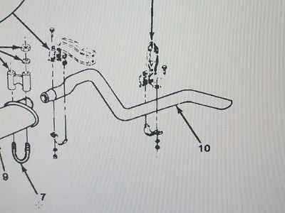 M1008 LEFT REAR EXHAUST PIPE 14029956, 2990-01-154-1324 NOS