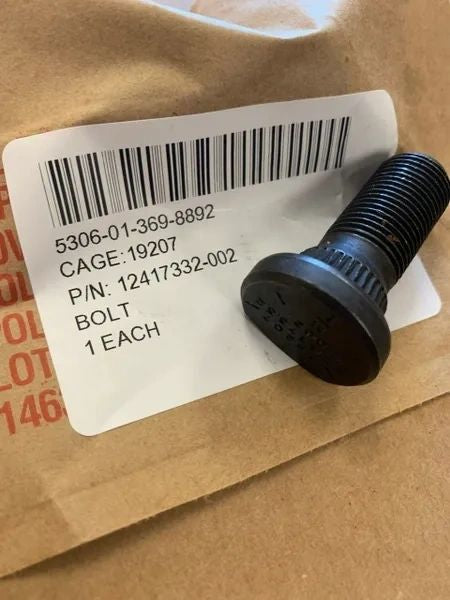 M1078 WHEEL ASSEMBLY ECCENTRIC HEAD BOLT 12417332-002, 5306-01-369-8892 NOS