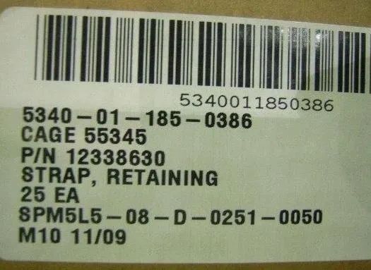 M998 RETAINING STRAP 12338630, 5578621, 5340-01-185-0386 NOS