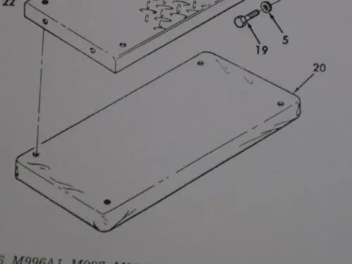 M996 A1 HUMMER REAR STEP CUSHION 12341168, SF5589859, 2540-01-271-1991 NOS